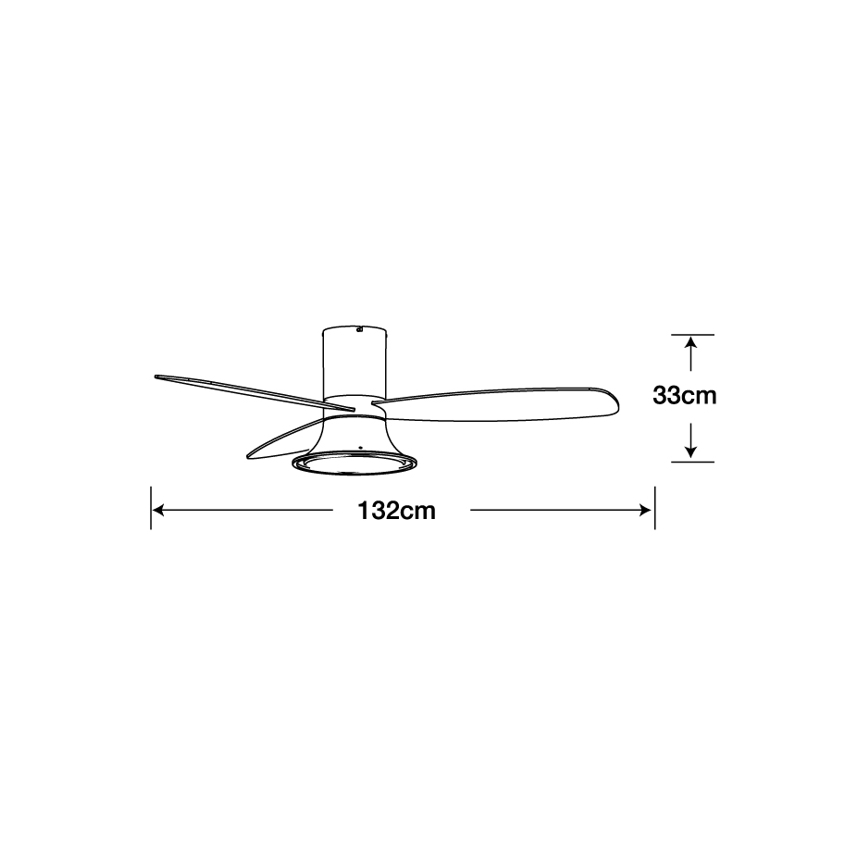 Lucci Air 210661 - LED dimbare plafondventilator FLUSSO 1xGX53/18W/230V hout/wit + afstandsbediening