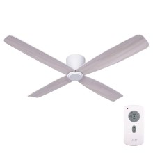 Lucci air 210986 - Ventilateur de plafond FRASER blanc/bois + télécommande