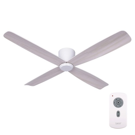 Lucci air 210986 - Ventilateur de plafond FRASER blanc/bois + télécommande