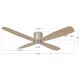 Lucci air 210987 - Ventilateur de plafond FRASER chrome/bois + télécommande