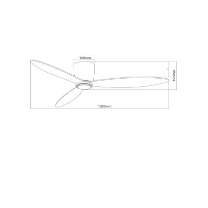 Lucci Air 212870 - Ventilateur de plafond AIRFUSION RADAR bois/blanc + télécommande