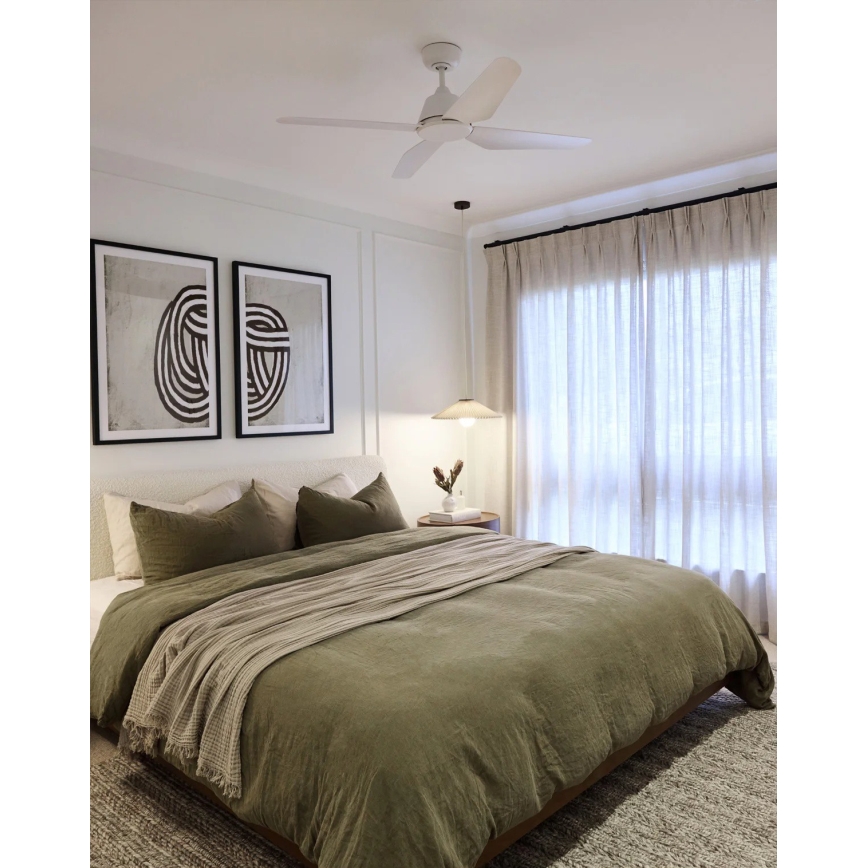 Lucci Air 212991 - Ventilateur de plafond ARIA Ø 122 cm, blanc + télécommande