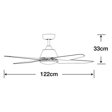 Lucci Air 212998 - Ventilateur de plafond ARIA LED/18W/230V noir + télécommande