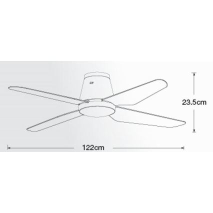 Lucci air 212999 - Plafondventilator AIRFUSION ARIA wit + afstandsbediening