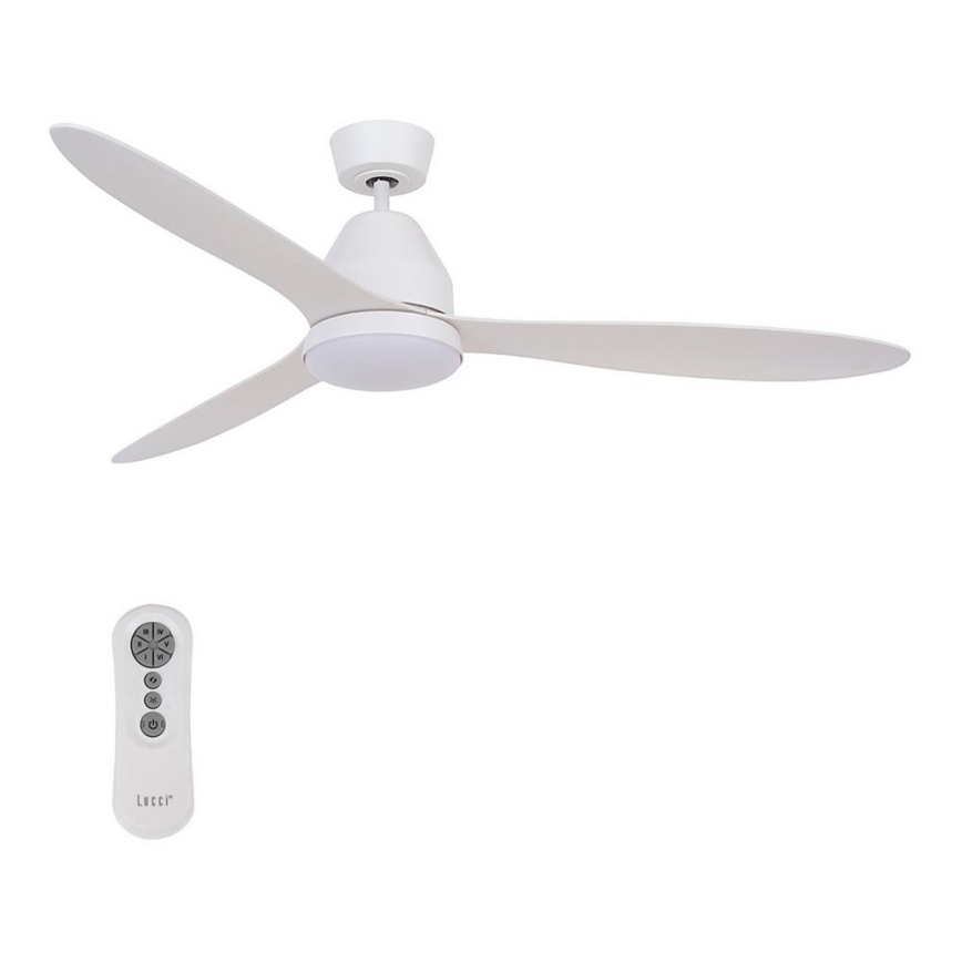 Lucci air 213043 - Ventilateur de plafond LED WHITEHAVEN GX53/17W/230V blanc + télécommande