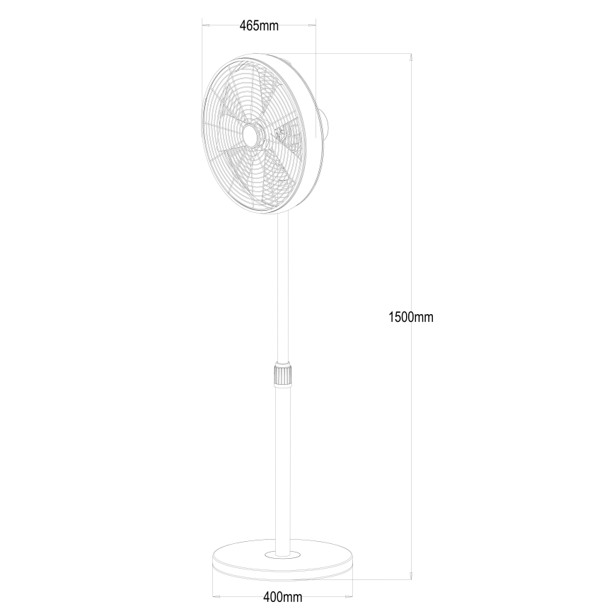 Lucci Air 213116EU - Staande ventilator BREEZE bruin