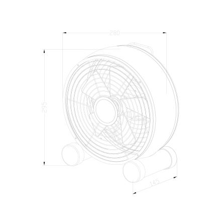 Lucci air 213120 - Ventilateur de table BREEZE noir