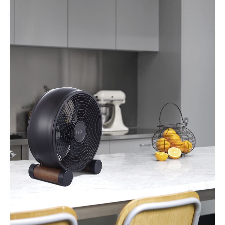 Lucci air 213121 - Ventilateur de table BREEZE marron