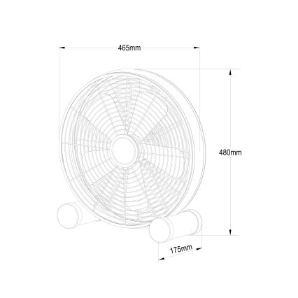 Lucci Air 213123EU - Staande ventilator BREEZE bruin