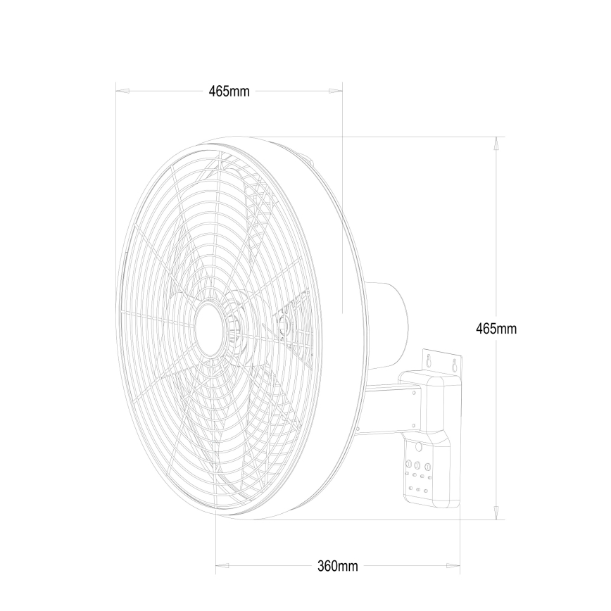 Lucci air 213126 - Wandventilator BREEZE 55W/230V mat chroom + afstandsbediening