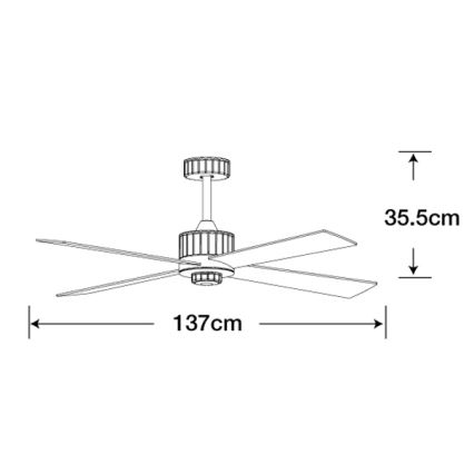 Lucci air 213170 - LED-plafondventilator NEWPORT wengé/bruin + afstandsbediening