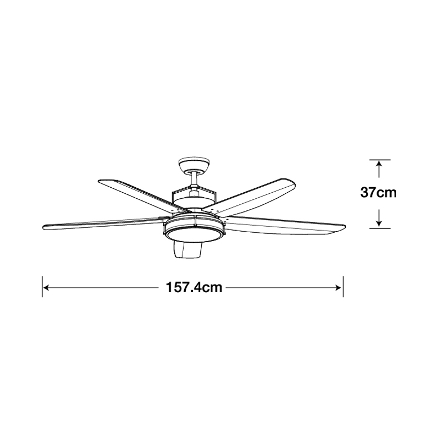 Lucci air 213176-Ventilateur de plafond LED à intensité variable LOUISVILLE 1xGX53/18W/230V bois/blanc + télécommande