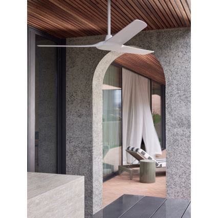 Lucci Air 21321549 - Ventilateur de plafond ABYSS d. 142 cm IP66 blanc + télécommande