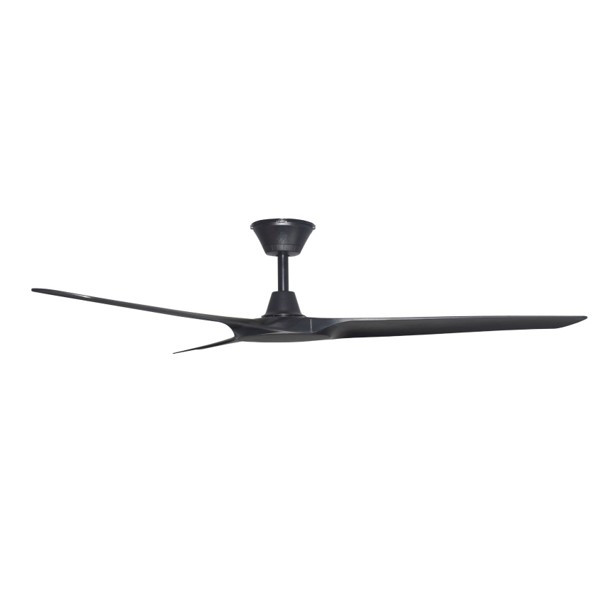 Lucci Air 21321649 - Ventilateur de plafond ABYSS d. 142 cm IP66 noir + Télécommande