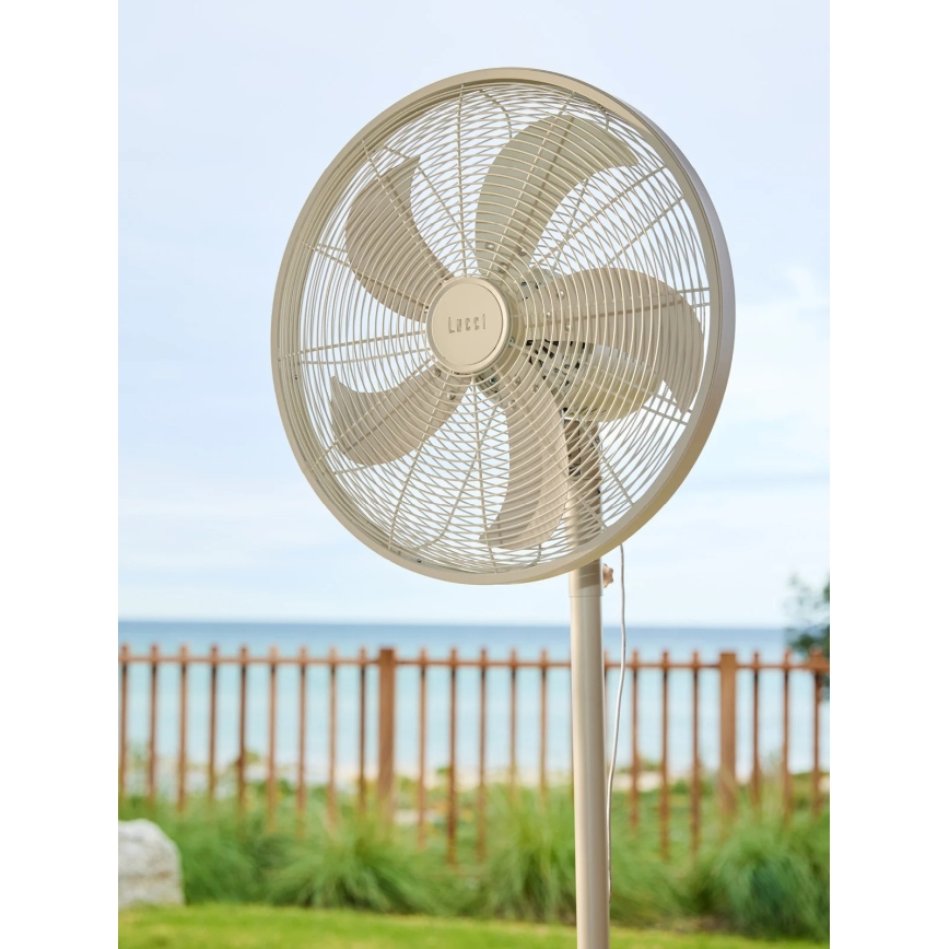 Lucci Air 21326449 - Staande ventilator GLIDE 36W/230V Ø 45 cm wit