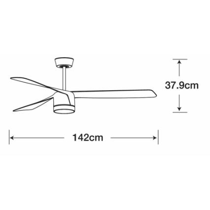 Lucci air 213280 - Plafondventilator PEREGRINE 1xGX53/12W/230V wit + afstandsbediening