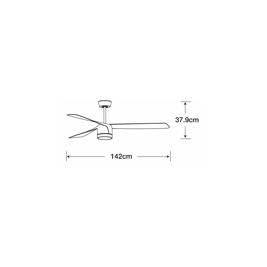 Lucci air 213280 - Plafondventilator PEREGRINE 1xGX53/12W/230V wit + afstandsbediening