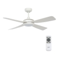 Lucci air 213302 - Dimbare LED Plafond Ventilator SLIPSTREAM 1xGX53/12W/230V wit + afstandsbediening