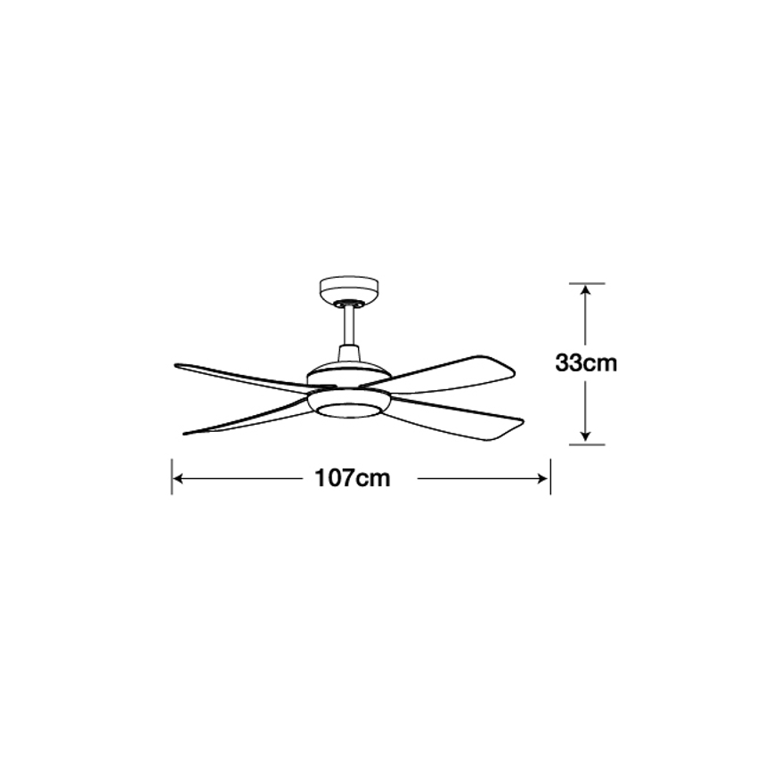 Lucci air 213303 - Dimbare LED Plafond Ventilator SLIPSTREAM 1xGX53/12W/230V zwart + afstandsbediening