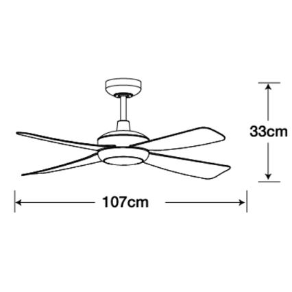 Lucci air 213303- Ventilateur de plafond à intensité variable LED SLIPSTREAM 1xGX53/12W/230V noir + Télécommande