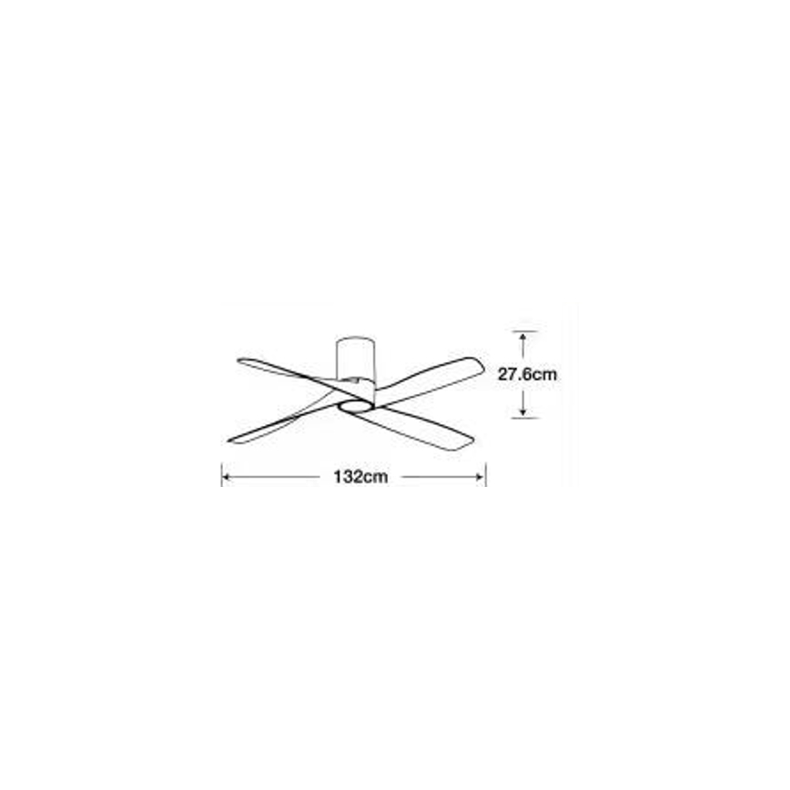 Lucci air 213350 - Dimbare LED Plafond Ventilator RIVIERA 1xGX53/12W/230V wit + afstandsbediening