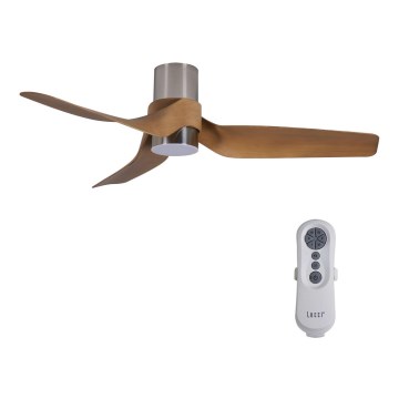 Lucci air 213355-LED dimbare plafondventilator NAUTICA 1xGX53/12W/230V bruin/glanzend chroom + afstandsbediening
