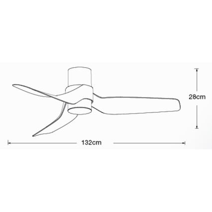 Lucci air 213355-LED dimbare plafondventilator NAUTICA 1xGX53/12W/230V bruin/glanzend chroom + afstandsbediening