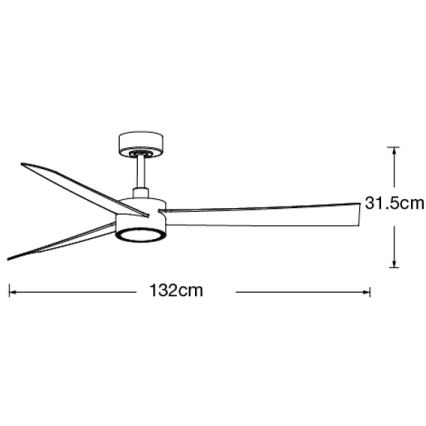 Lucci air 21610449 - LED dimbare plafondventilator CLIMATE 1xGX53/12W/230V bruin/glanzend chroom + afstandsbediening