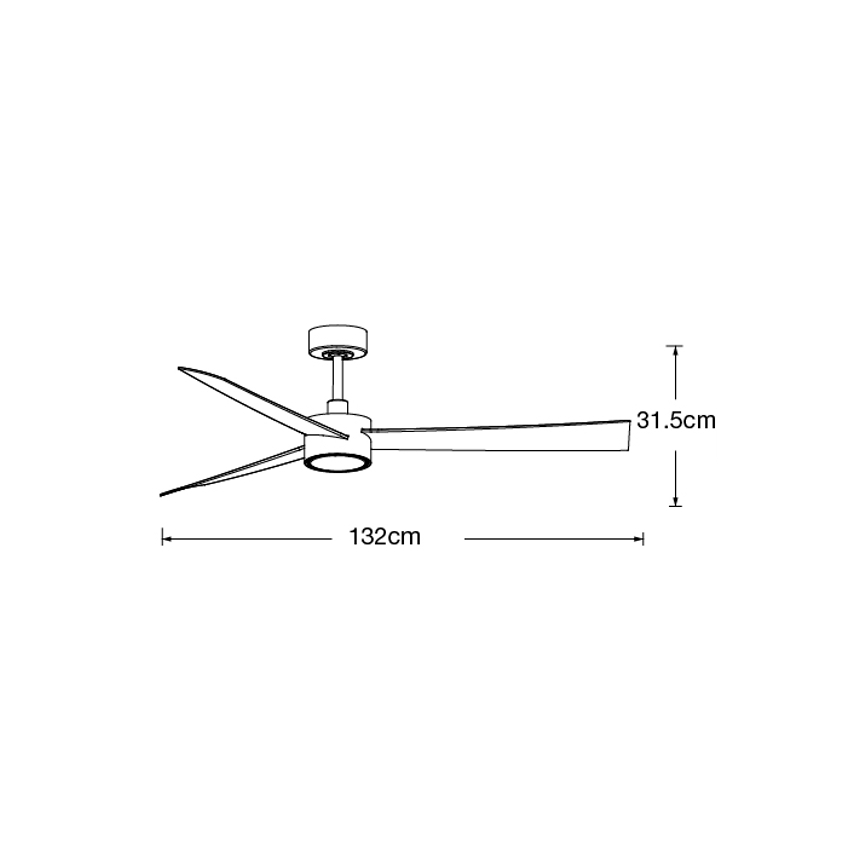 Lucci air 21610449 - LED dimbare plafondventilator CLIMATE 1xGX53/12W/230V bruin/glanzend chroom + afstandsbediening