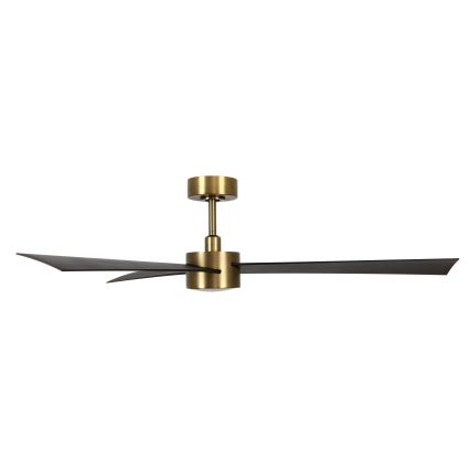 Lucci air 21610549- LED dimbare plafondventilator CLIMATE 1xGX53/12W/230V wengé/goud + afstandsbediening