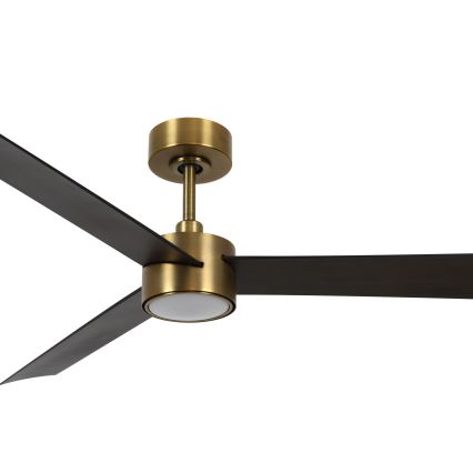 Lucci air 21610549- Ventilateur de plafond LED à intensité variable CLIMATE 1xGX53/12W/230V wenge/doré + télécommande