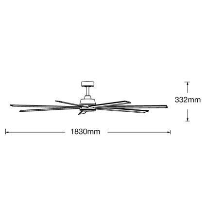 Lucci air 21610849 - Dimbaar ceiling fan ATLANTA 1xGX53/12W/230V white+ + afstandsbediening