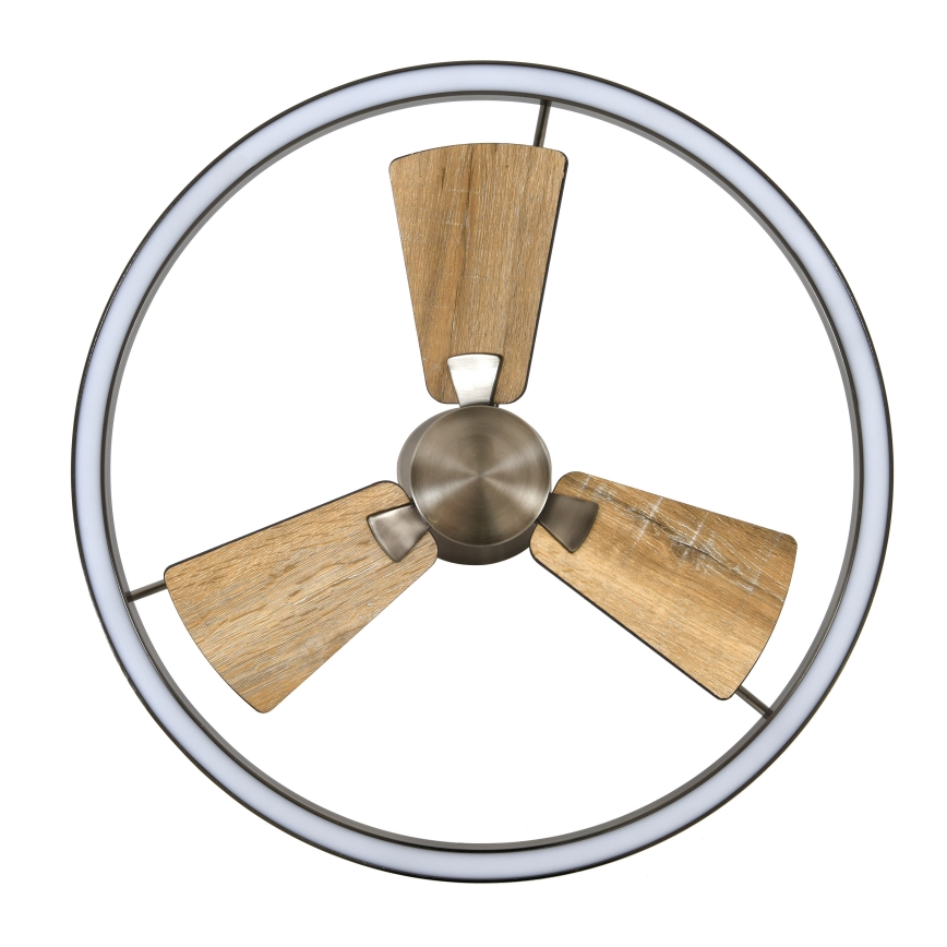 Lucci air 21611749 - Ventilateur de plafond à intensité variable CESSNA LED/36W/230V 3000/4000/5000K chrome mat + télécommande