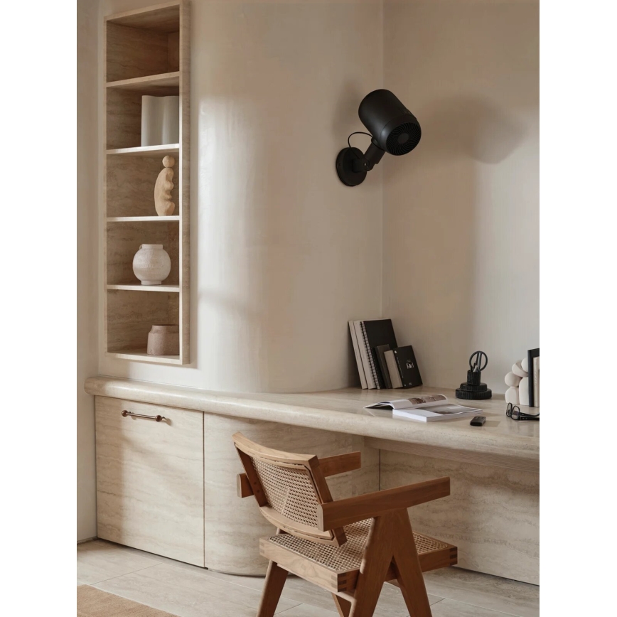 Lucci Air 21612649 - Wandventilator JET 32W/230V zwart + afstandsbediening