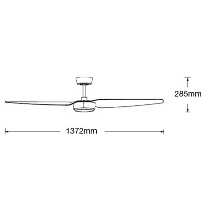Lucci air 21615449 - Plafondventilator CONDOR zwart + afstandsbediening