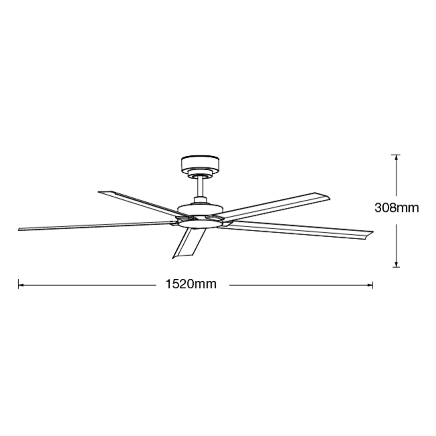 Lucci air 21616049 - Plafondventilator MONZA IP55 wit + afstandsbediening