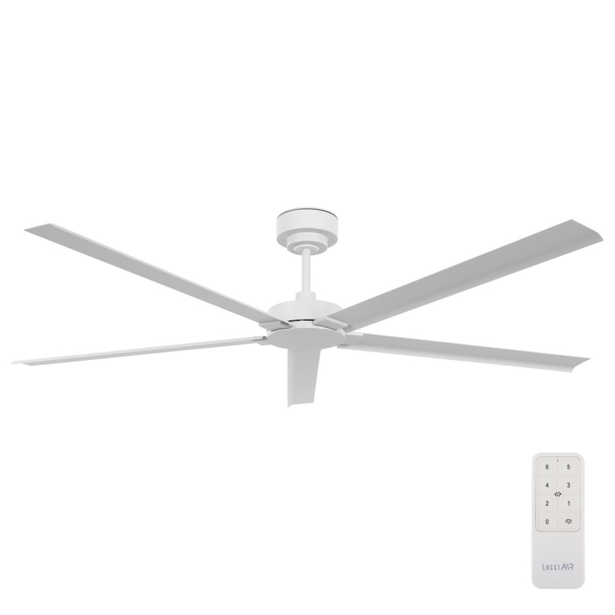 Lucci air 21616049 - Ventilateur de plafond MONZA IP55 blanc + télécommande