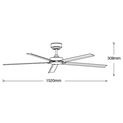 Lucci air 21616149 - Ventilateur de plafond MONZA IP55 noir + télécommande