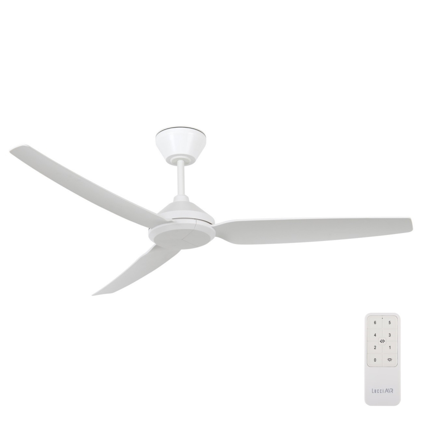 Lucci air 21616249 - Ventilateur de plafond POLIS IP55 blanc + télécommande