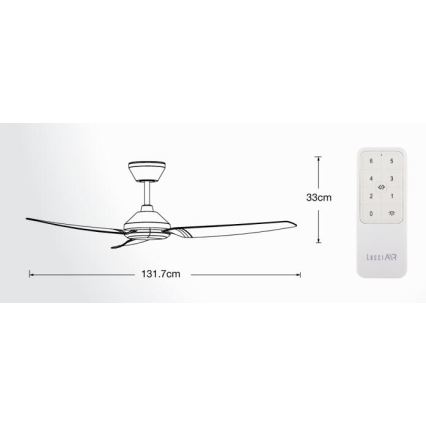 Lucci air 21616249 - Ventilateur de plafond POLIS IP55 blanc + télécommande