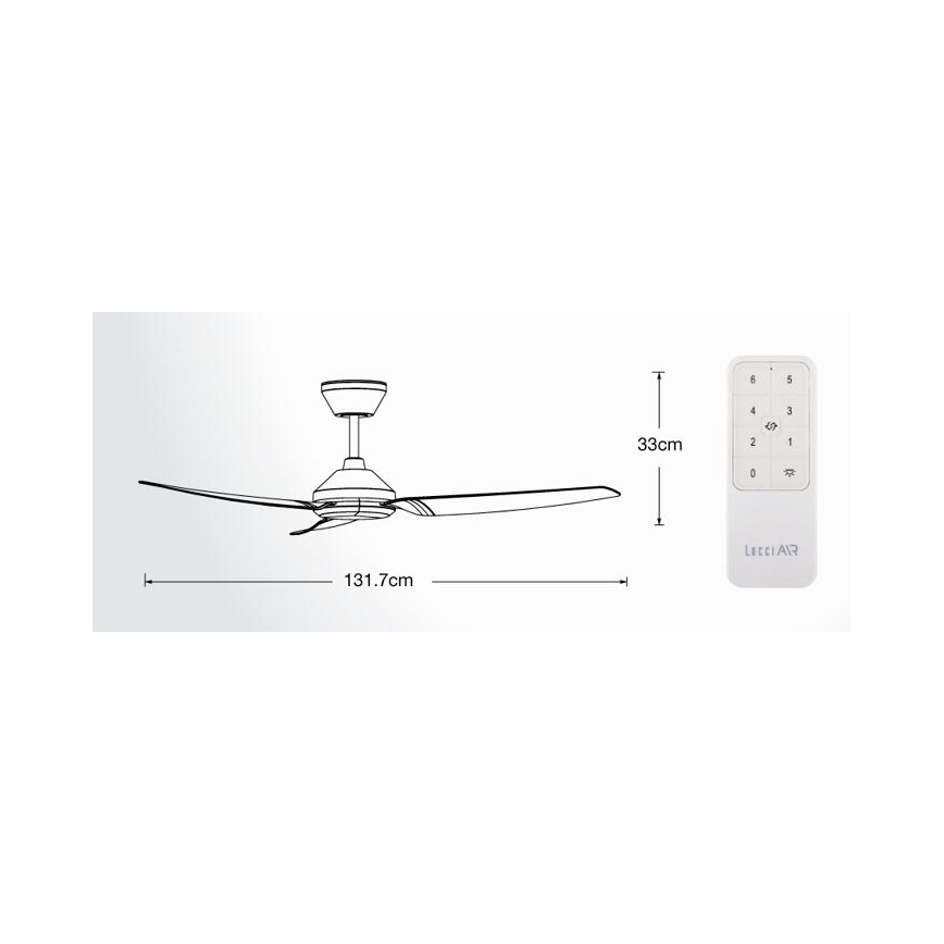 Lucci air 21616249 - Ventilateur de plafond POLIS IP55 blanc + télécommande
