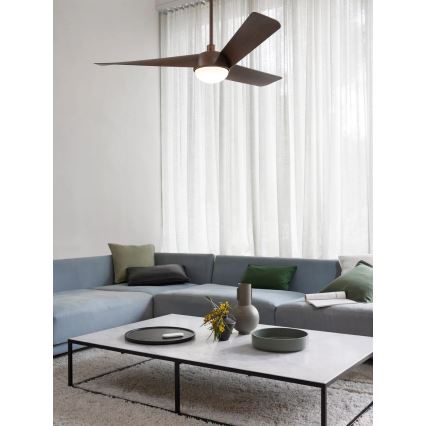 Lucci Air 21617249 - Ventilateur de plafond LED dimmable OSPREY 1xGX53/12W/230V diam. 132 cm bronze + télécommande
