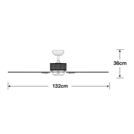 Lucci air 510297 - Plafondventilator FIJIAN wit