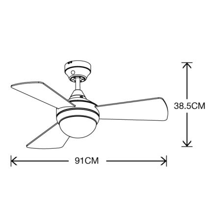 Lucci Air 512311 - Plafondventilator AIRLIE HUGGER 2xE27/15W/230V hout/bruin Ø 91 cm + afstandsbediening