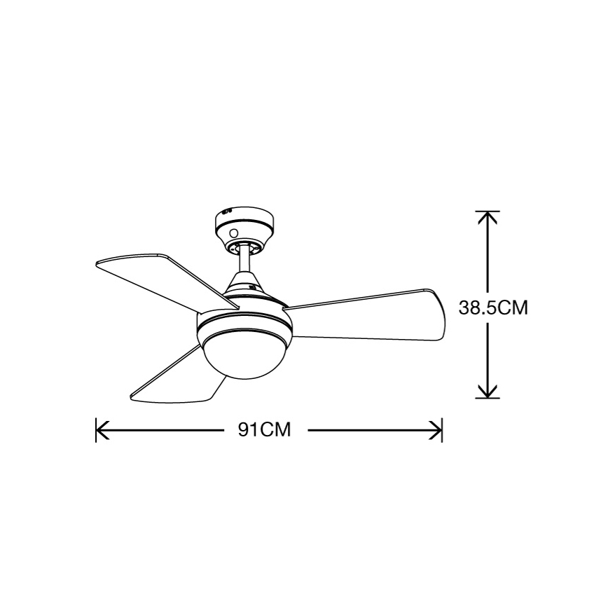 Lucci Air 512311 - Ventilateur de plafond AIRLIE HUGGER 2xE27/15W/230V bois/marron + télécommande
