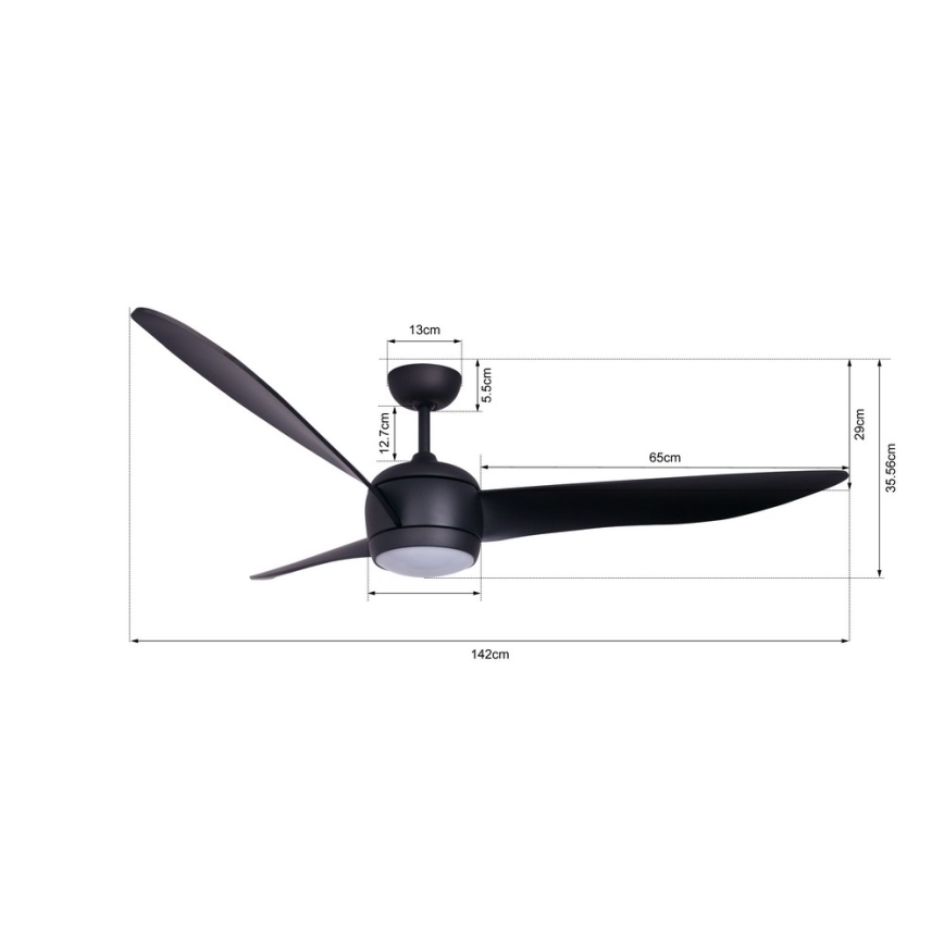 Lucci air 512910 - LED-plafondventilator AIRFUSION NORDIC LED/20W/230V zwart + afstandsbediening
