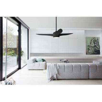 Lucci air 512910-Ventilateur de plafond AIRFUSION NORDIC LED/20W/230V noir + Télécommande