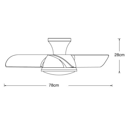 Lucci air 513071 - Ventilateur de plafond à intensité variable SYROS LED/18W/230V 3000/4000/6000K blanc + télécommande