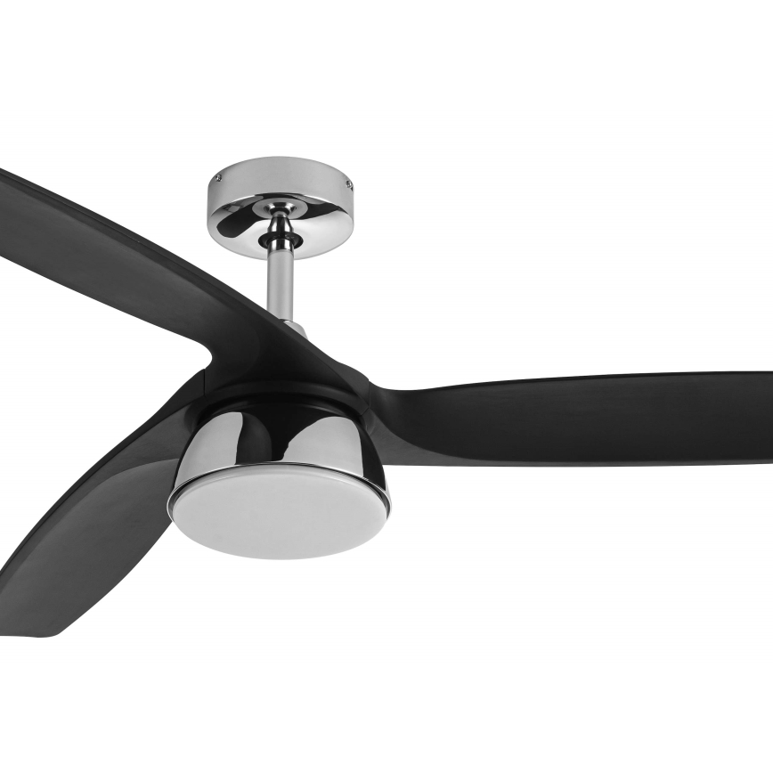 Lucci air 513072 - Ventilateur de plafond LED à intensité variable BRONX LED/18W/230V 3000/4000/6000K noir/chrome brillant + Télécommande