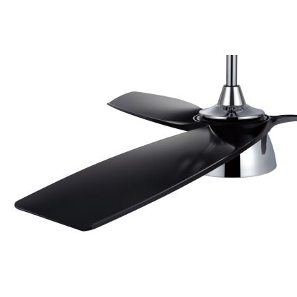 Lucci air 513072 - Ventilateur de plafond LED à intensité variable BRONX LED/18W/230V 3000/4000/6000K noir/chrome brillant + Télécommande